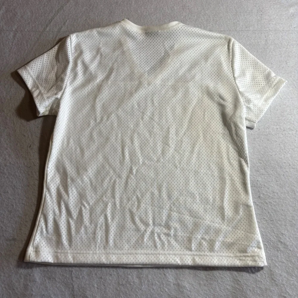 Vintage Y2K Nike Womens Athletic V Neck Mesh Short Sleeve T Shirt White Size S - Picture 7 of 8